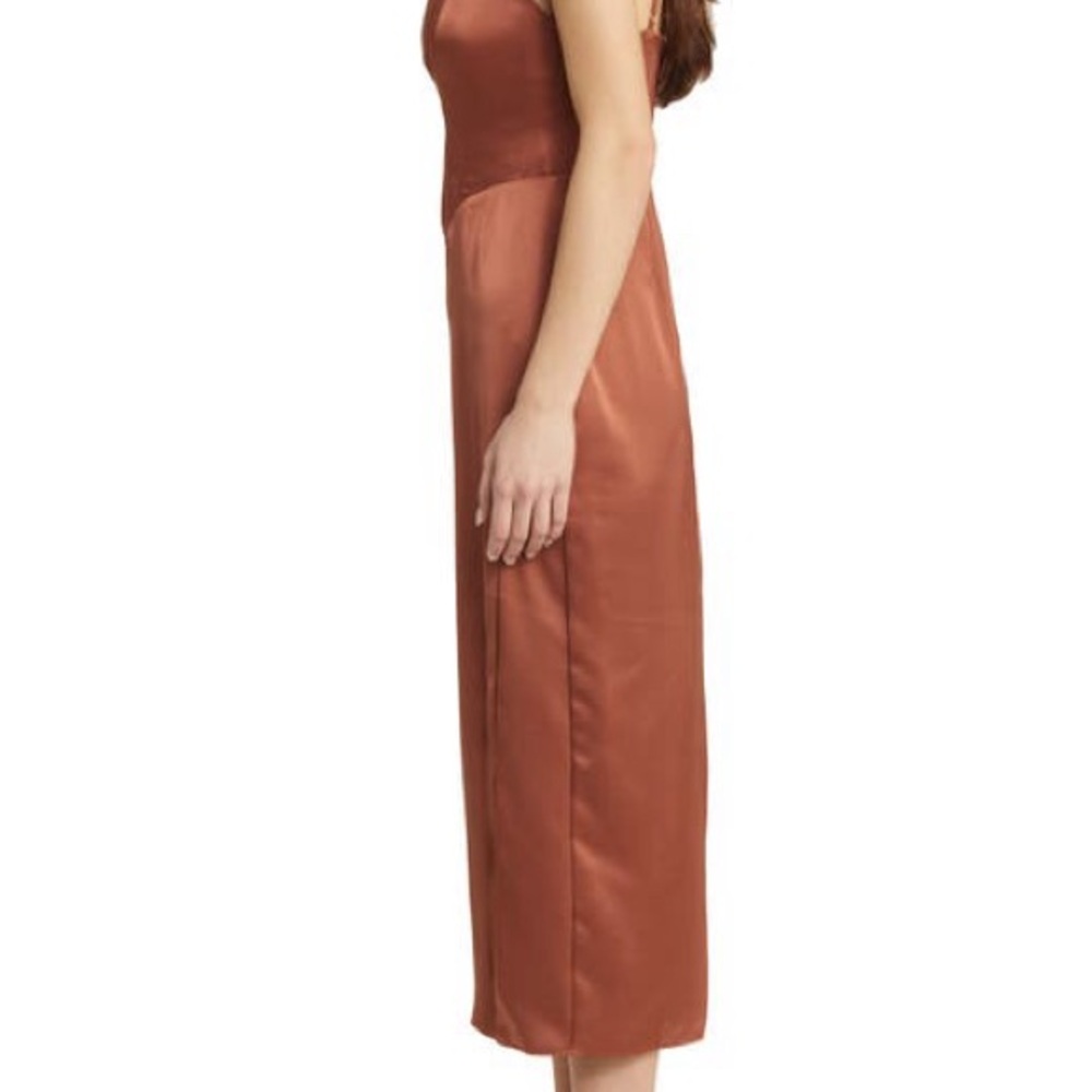 ASTR The Label Satin Corset Dress in Copper, NWT - Picture 2 of 7